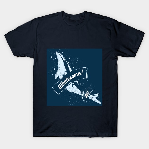 Blue Humpback Whale, Whalesome! T-Shirt by aquaticrain